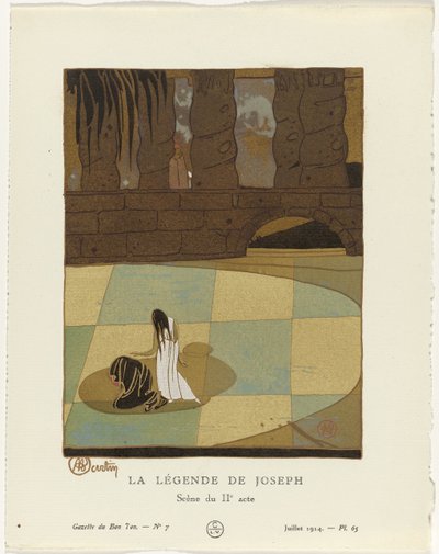 Gazette du Bon Ton, 1914 - nr. 7: The Legend of Joseph / Scene fra andre akt av Charles Martin