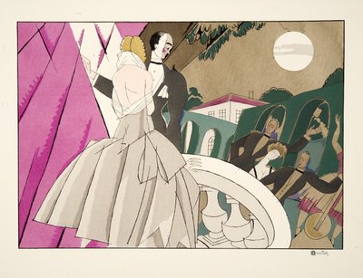 La Mariee, fra Sports & Entertainment, pub. 1914 (stensiltrykk) av Charles Martin