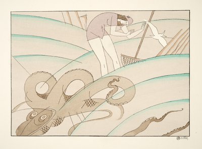 The Octopus fra Sports & Entertainment, pub. 1914 (stensiltrykk) av Charles Martin