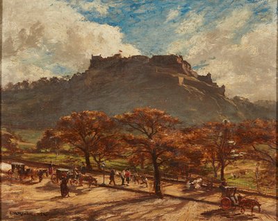 Edinburgh Castle (olje på lerret) av Charles Martin Hardie
