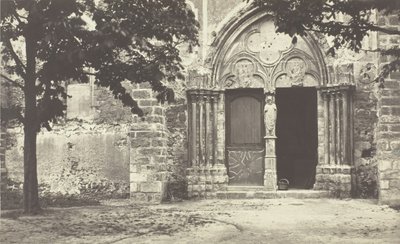 Villeneuve le Comte-kirken, Seine-et-Marne Kirken Villeneuve le Comte, Seine-et-Marne, 1862. av Charles Marville