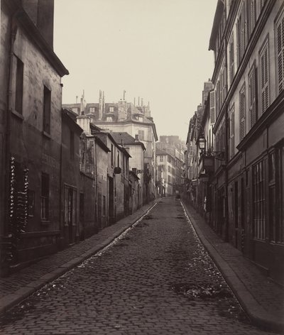 Rue Neuve-Coquenard fra Rue Lamartine, 1870-tallet. av Charles Marville