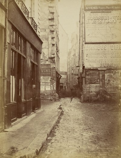 Rue Tirechappe, sett fra rue Saint-Honoré av Charles Marville