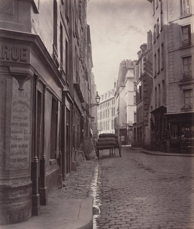 Rue de la Bûcherie, blindvei Saint-Ambroise femte arrondissement, 1866-1868. av Charles Marville