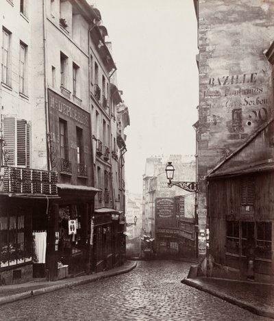 Rue de la Montagne-Sainte-Geneviève nær krysset Rue LaPlace (Rue de la Montagne-Sainte-Geneviève nær krysset Rue LaPlace) av Charles Marville