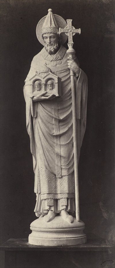 Statue fra Louvre (albumin sølvtrykk) av Charles Marville