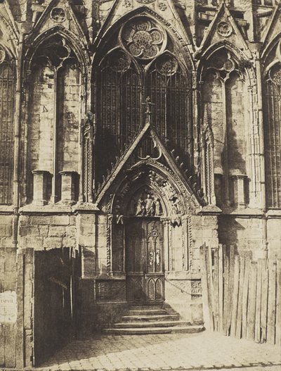 Den røde døren, den nordlige portalen til katedralen Notre-Dame, Paris av Charles Marville