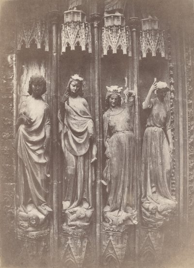 Dydene som knuser lastene, Strasbourg-katedralen, 1853. av Charles Marville