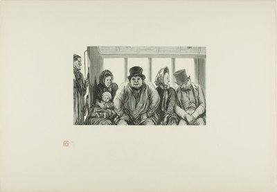 Interiøret i en buss av Charles Maurand