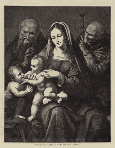Den hellige familie, av Leonardo da Vinci av Charles Maurand