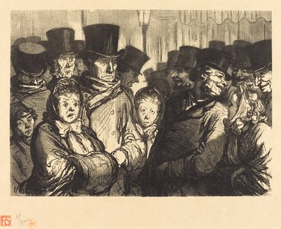 Boulevard du Temple ved midnatt av Charles Maurand after Honoré Daumier