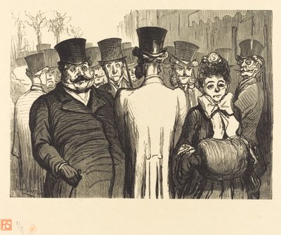 Italienernes Boulevard av Charles Maurand after Honoré Daumier