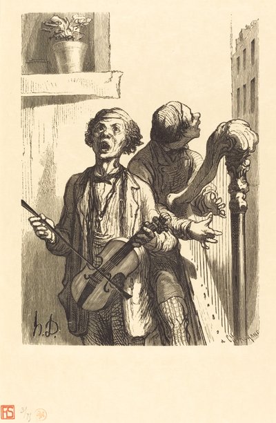 Gatesangerne av Charles Maurand after Honoré Daumier