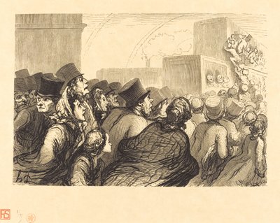 Søndagsreisende av Charles Maurand after Honoré Daumier