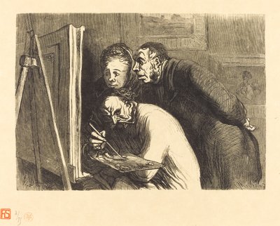 Malere og borgerlige av Charles Maurand after Honoré Daumier