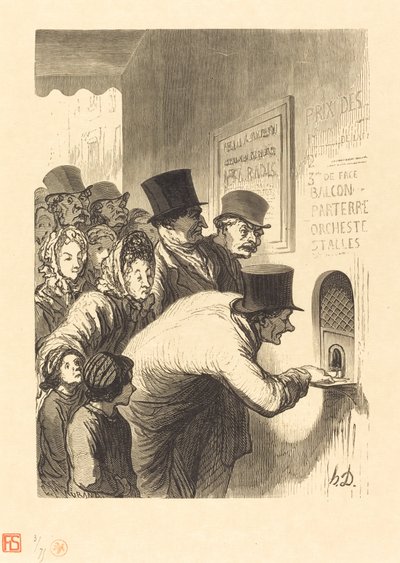 En teaterboks av Charles Maurand after Honoré Daumier
