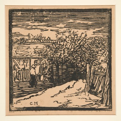 Landlig gårdsplass av Charles Maurin