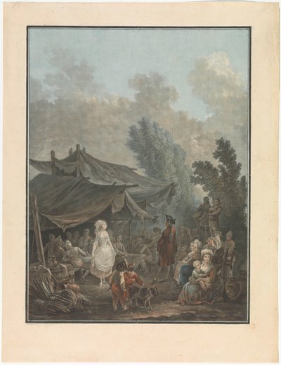 Fire scener av landsbyliv Landsbybryllup Noce de Village Fire sjangerscener av landsbylivet (serietittel) av Charles Melchior Descourtis