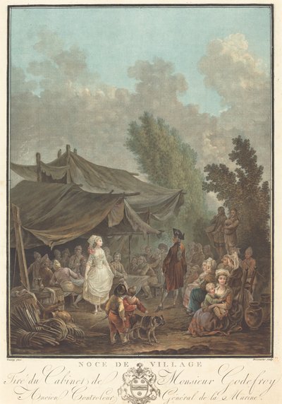 Noce de Village Village Wedding, 1785. av Charles Melchior Descourtis