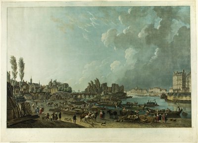 Port of St. Paul, Paris av Charles Melchior Descourtis