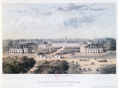 Generelt syn på Maritime Hospital i Rochefort av Charles Mercereau