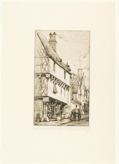 Et gammelt hus i Bourges av Charles Meryon