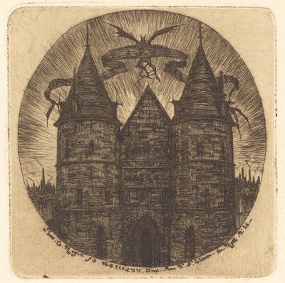 Gamle porten til Justispalasset, Paris av Charles Meryon