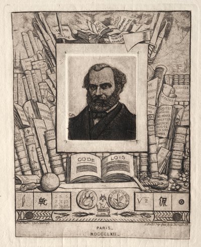 Armand Gueraud fra Nantes, skriver og bokstavenes mann av Charles Meryon