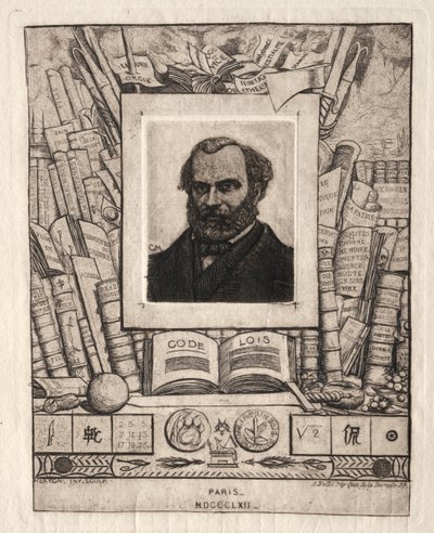 Armand Gueraud fra Nantes, skriver og bokstavmann, 1862. av Charles Meryon