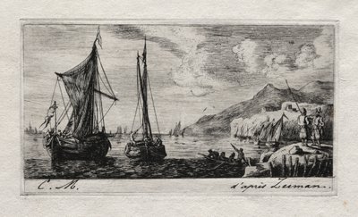 Calais - Flushing Boats av Charles Meryon