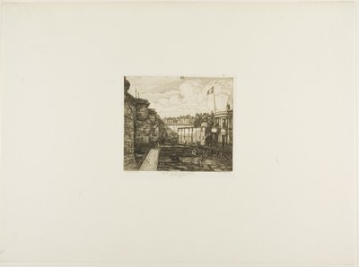 Chevriers kalde badeanlegg, Paris av Charles Meryon