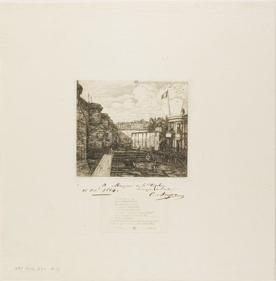 Chevriers kalde badeanlegg, Paris av Charles Meryon