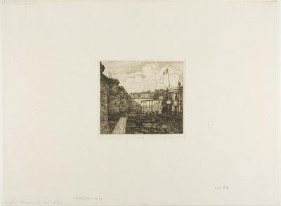 Chevriers kalde badeanlegg, Paris av Charles Meryon
