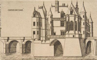 Château de Chenonceau, nr. 2, 1856. av Charles Meryon