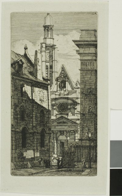 St. Etienne du Mont-kirken, Paris av Charles Meryon