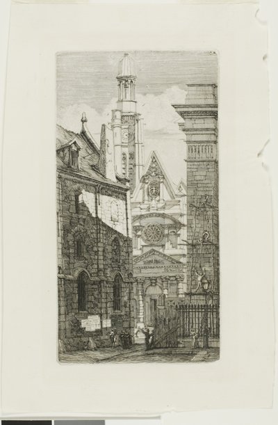 St. Etienne du Mont-kirken, Paris av Charles Meryon