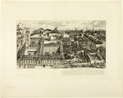 College Henry IV (eller Lycée Napoléon), Paris av Charles Meryon