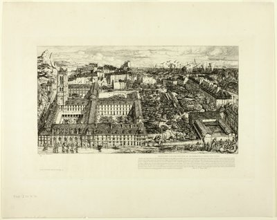 College Henry IV (eller Lycée Napoléon), Paris av Charles Meryon