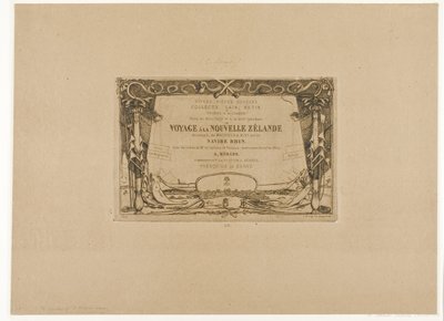 Forside til en reise til New Zealand (1842–46) av Charles Meryon