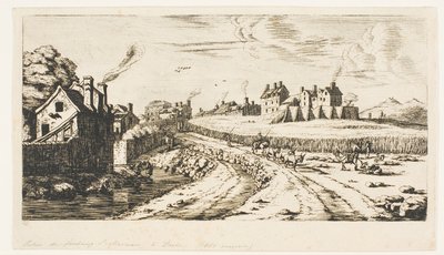 Inngang til forstaden Saint-Marceau, Paris av Charles Meryon