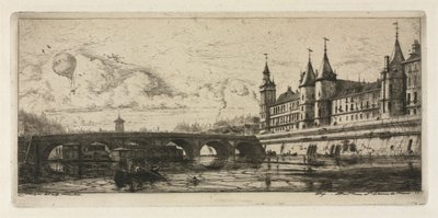 Etchings of Paris: The Exchange Bridge, 1854. av Charles Meryon