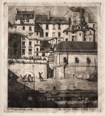 Etchings of Paris: The Mortuary av Charles Meryon