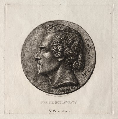 Evariste Boulay-Paty, en poet, 1861. av Charles Meryon