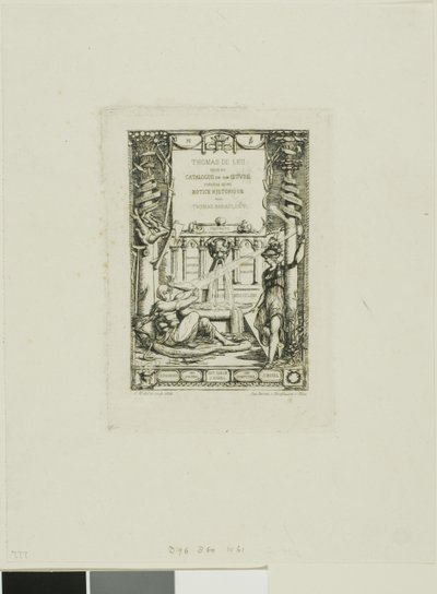 Forsiden av katalogen over Thomas De Leus verk av Charles Meryon