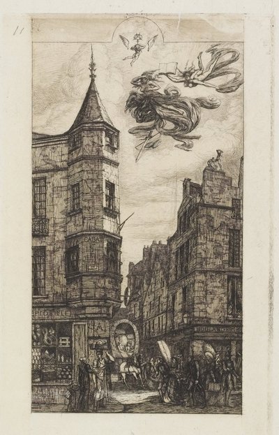 Hus med et tårn, nr. 22 av Charles Meryon