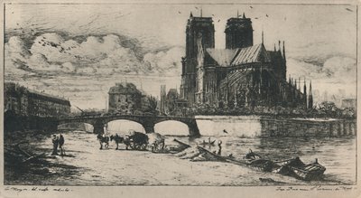The Apse Of Notre-Dame De Paris 4th State, 6 12 x 11 34 tommer, 1854, 1927 av Charles Meryon