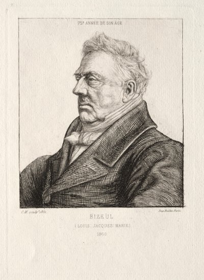 L. J. Marie Bizeul, en bretonsk arkeolog, 1860-1861. av Charles Meryon