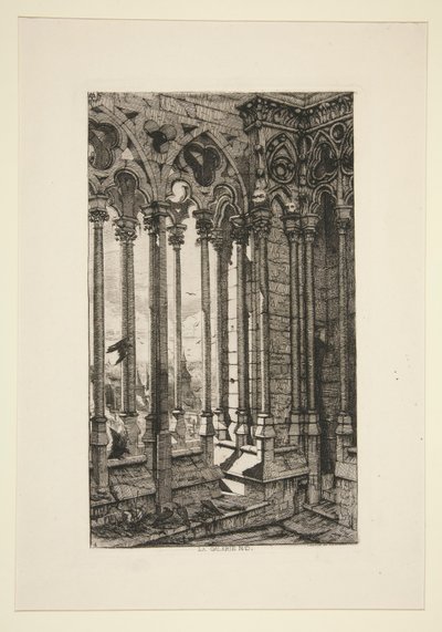Galleriet i Notre Dame av Charles Meryon