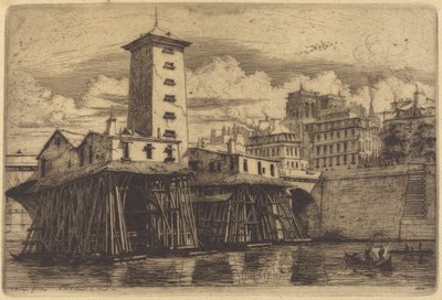 Notre-Dame-pumpen, Paris (Notre-Dame-pumpen) av Charles Meryon