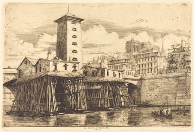 Notre-Dame-pumpen, Paris (Notre-Dame-pumpen) av Charles Meryon
